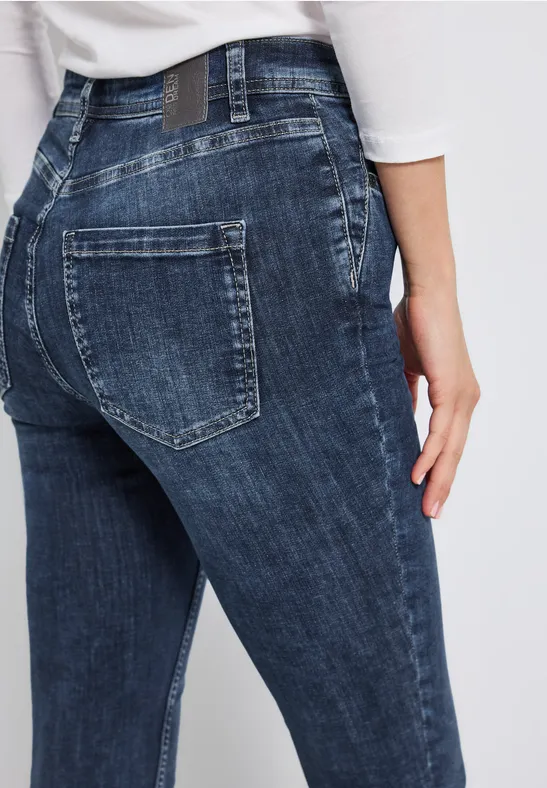 Slim Fit Jeans Dark Blue Random