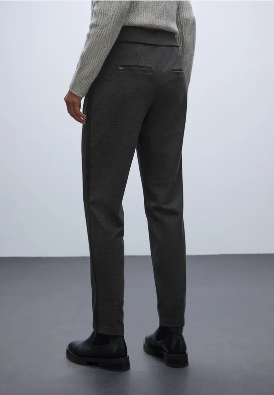 Loose Fit broek met tape Black