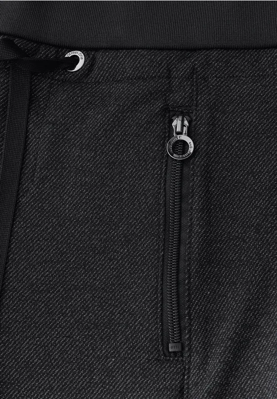 Loose Fit broek met tape Black