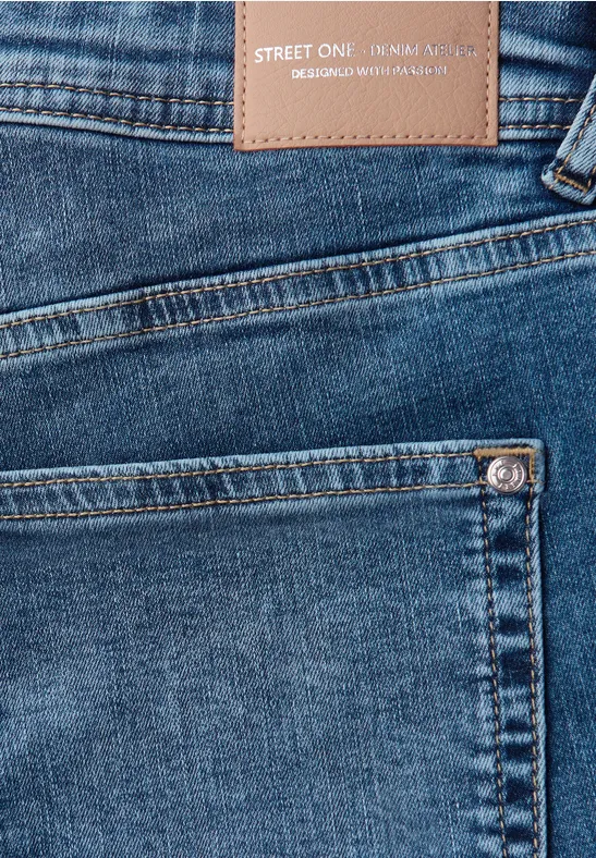 Jeans avec détails destroy Medium Blue Destroy washed