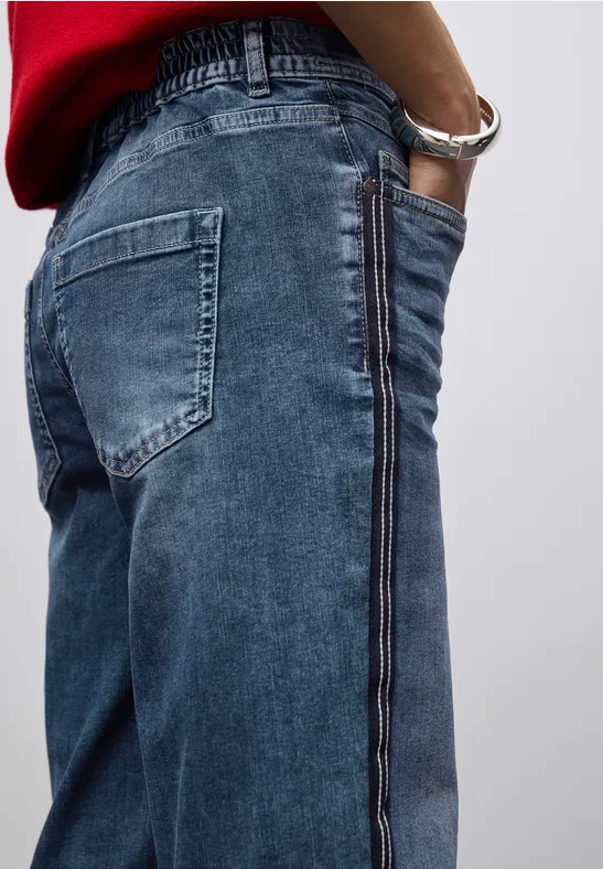 Jeans met gallonstrepen null