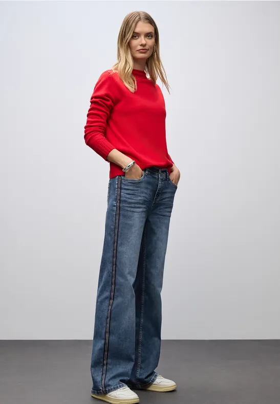 Jeans met gallonstrepen null