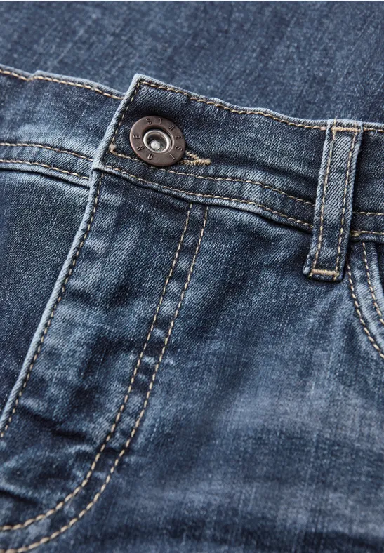 Jeans met gallonstrepen null