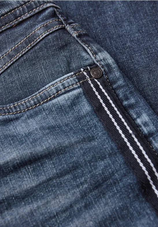 Jeans met gallonstrepen null