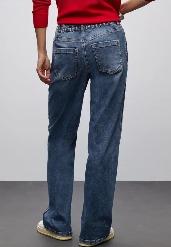 Jeans met gallonstrepen null