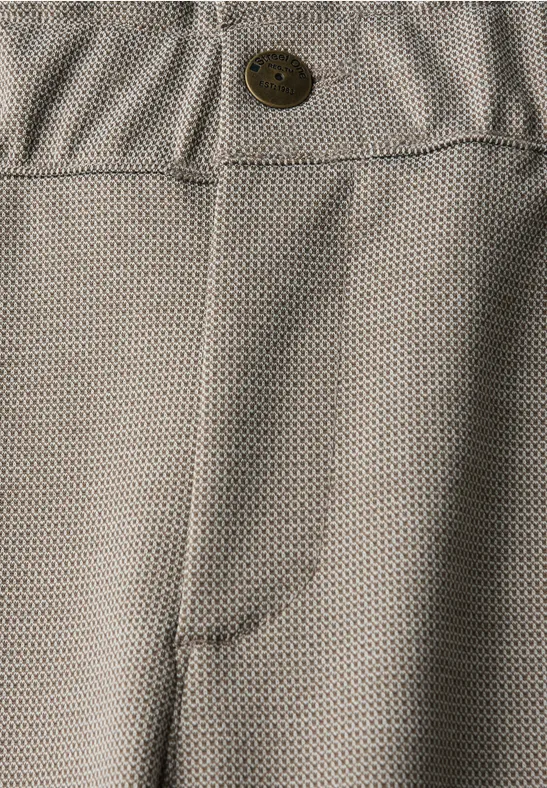 Broek met paperbag jacquard null