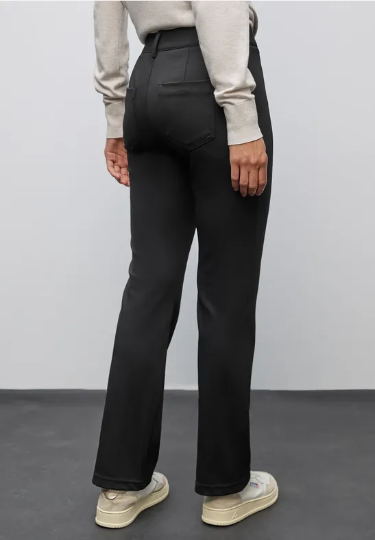Pantalon Bootcut en sergé Black