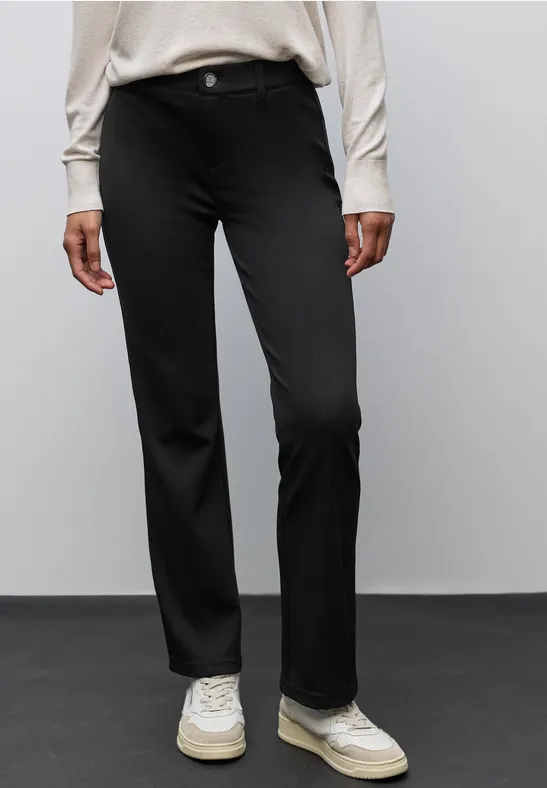 Pantalon Bootcut en sergé Black