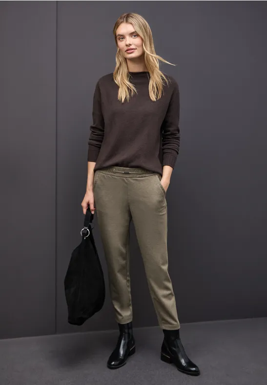 Gemêleerde broek met detail null