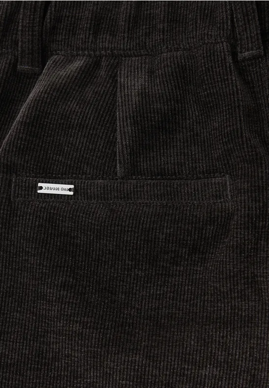 Straight Legs corduroy broek darkest brown