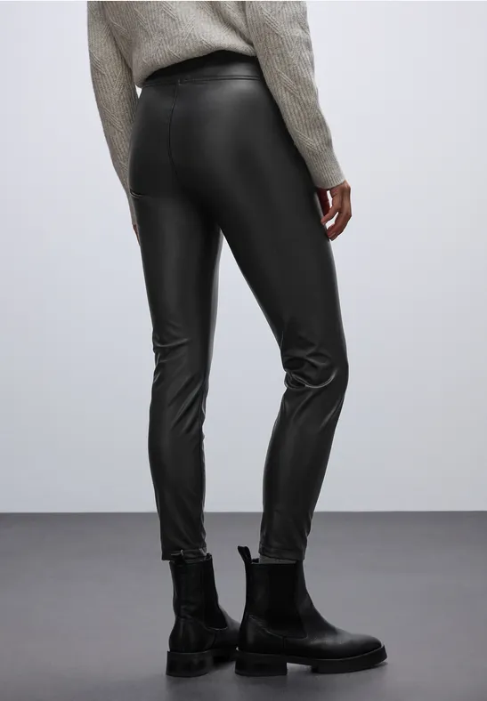 Leren legging Black