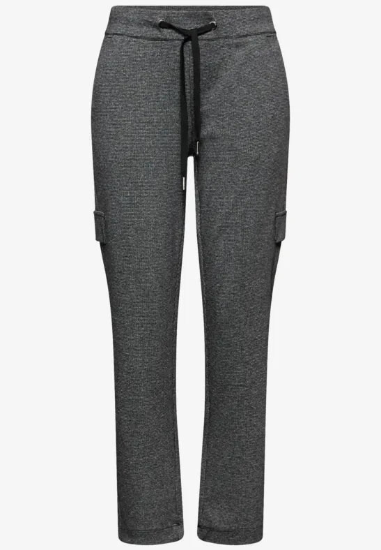 Cargo gemêleerde broek Black