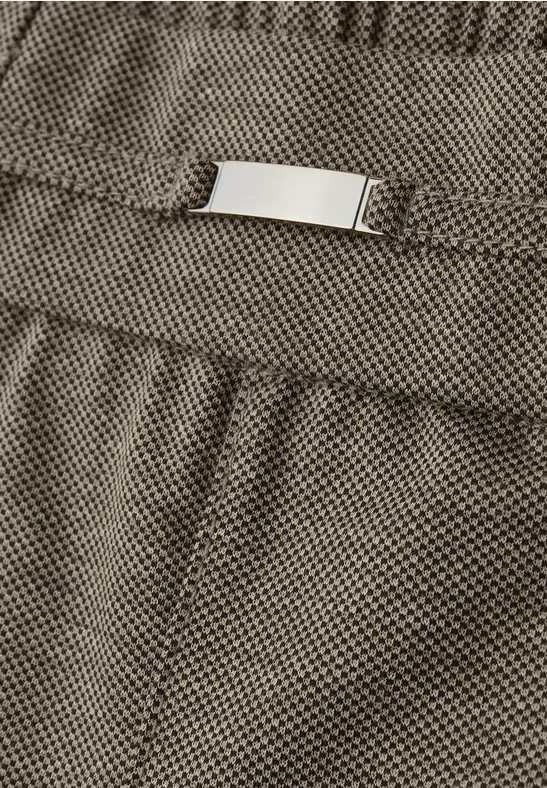 Melange Hose mit Detail darkest brown mel.