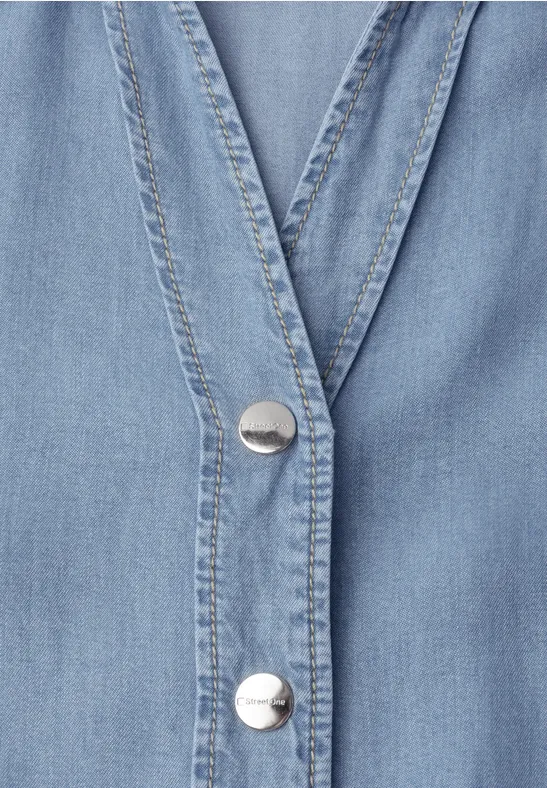 Wide Leg Jumpsuit au look délavé Light Blue soft wash