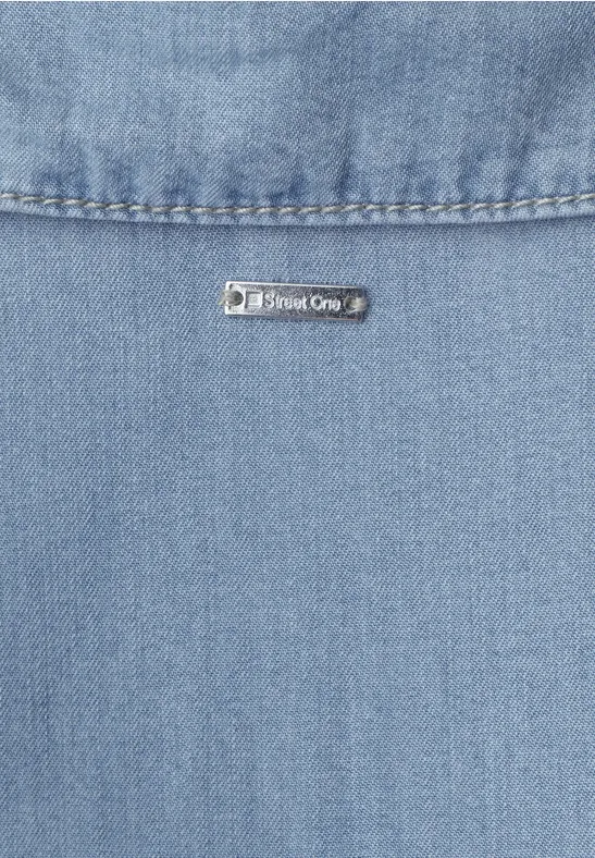 Wide Leg Jumpsuit au look délavé Light Blue soft wash