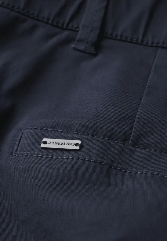 Twill chino broek deep blue