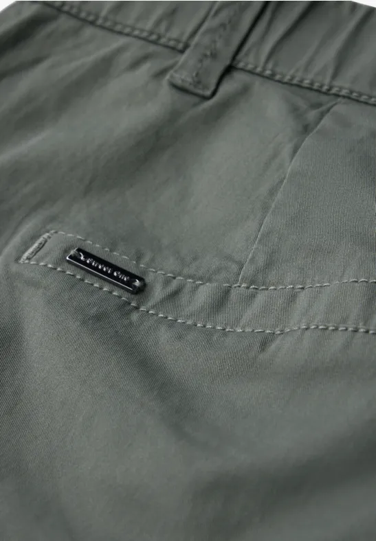 Twill chino broek muse green