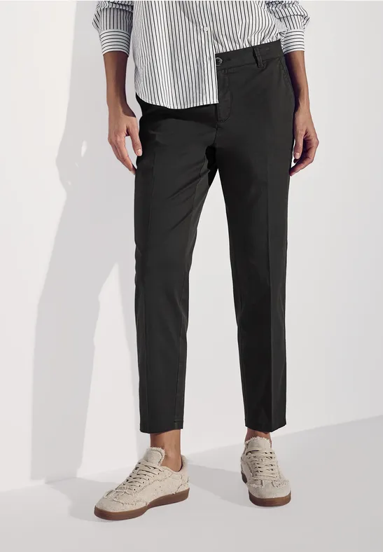 Twill chino broek granite grey