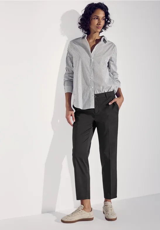 Twill chino broek granite grey