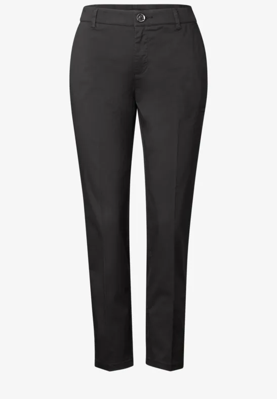 Twill chino broek granite grey