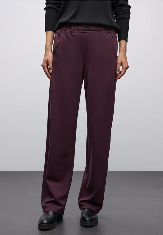 Pantalon Straight Legs avec détail Jazz Berry