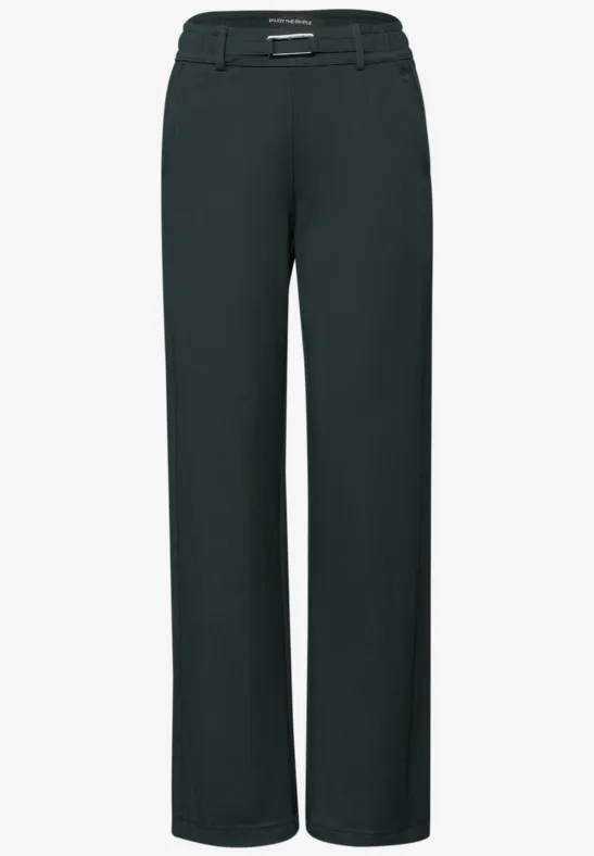 Pantalon Straight Legs avec détail evernight green