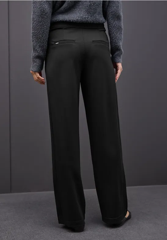 Pantalon Straight Legs avec détail Black