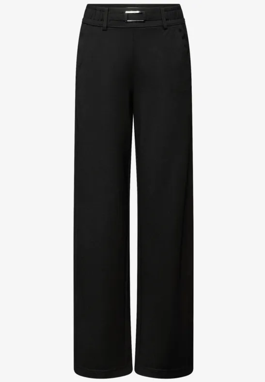 Pantalon Straight Legs avec détail Black