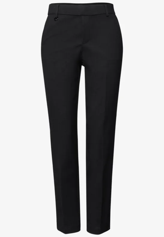 Chino mit Tape-Detail Black