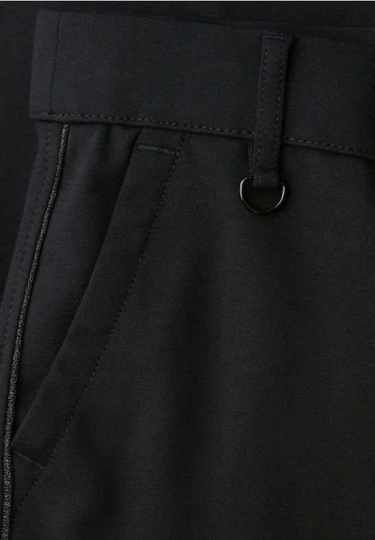 Chino mit Tape-Detail Black