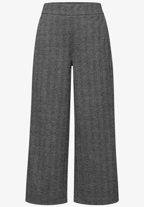 Błyszczące spodnie z szerokimi nogawkami Black