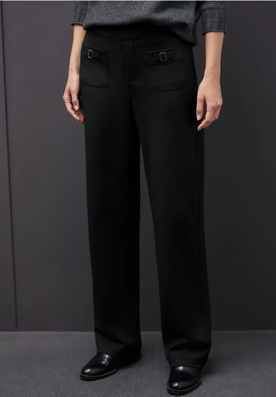 Pantalon avec détail de boucle Black