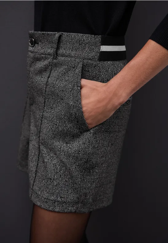 Bermuda jacquard mélangé Black