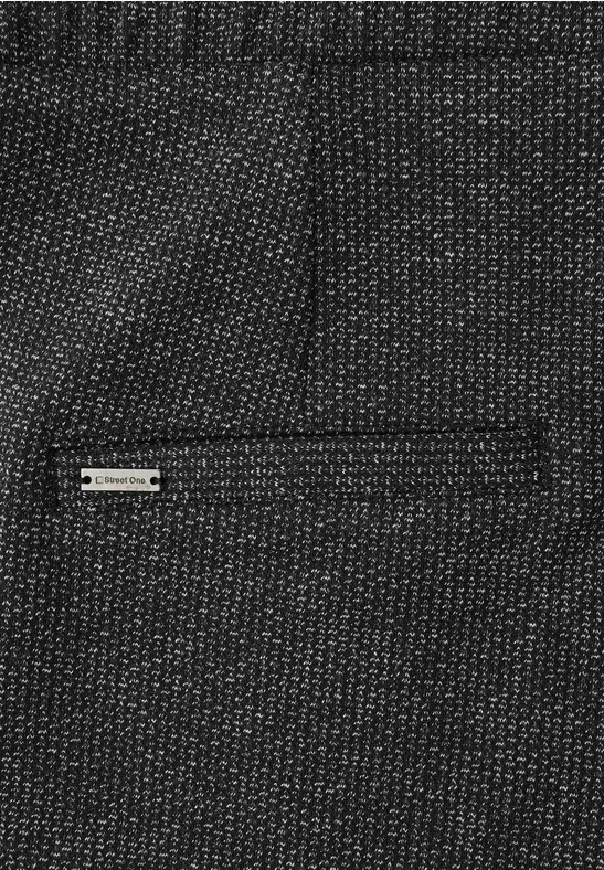 Rechte legging jacquard broek gravel grey mel.