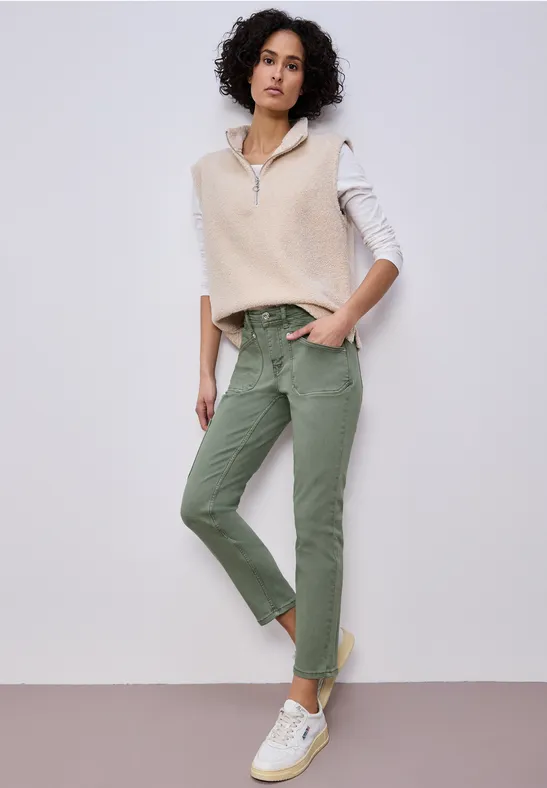 Cargo Jeans Sage Green Washed