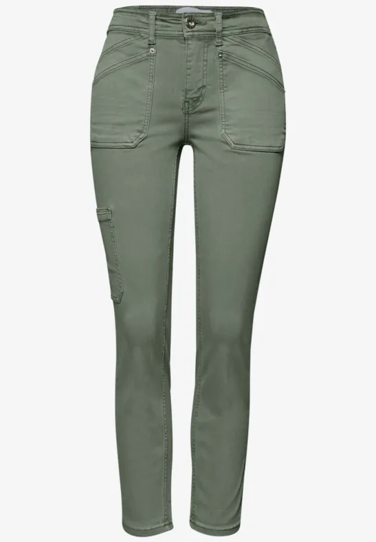 Cargo Jeans Sage Green Washed
