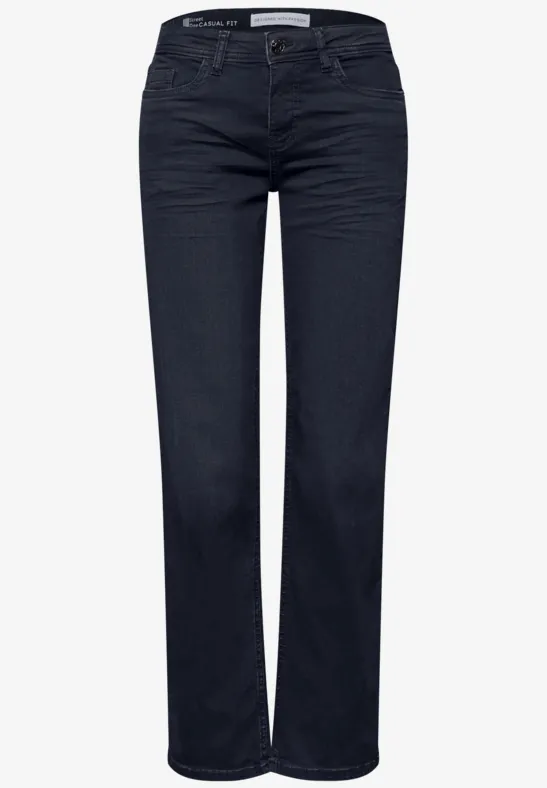 Straight Leg Jeans blue black soft wash