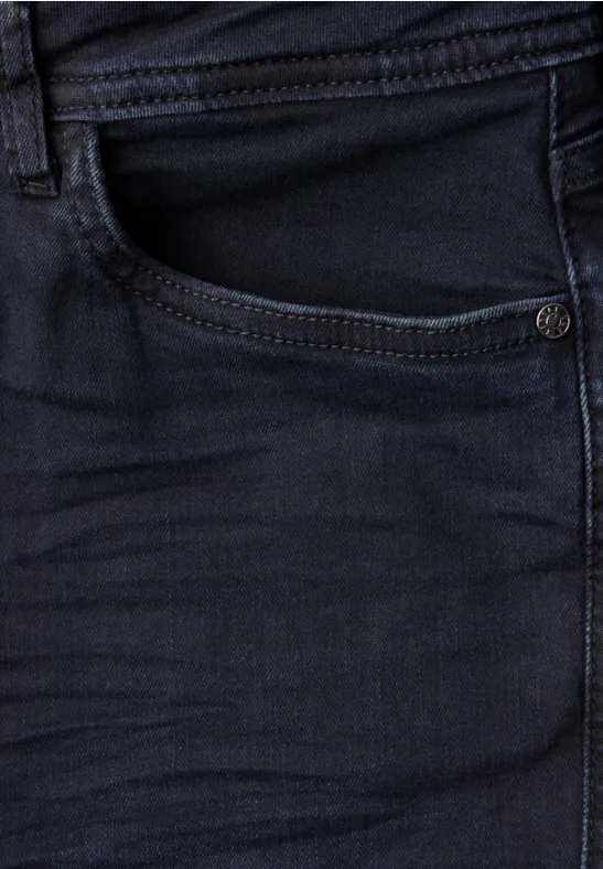 Straight Leg Jeans blue black soft wash