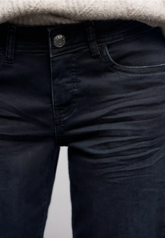 Straight Leg Jeans blue black soft wash