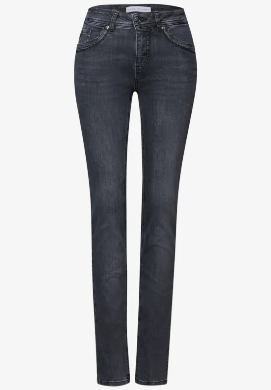 Slim Leg Jeans steel grey washed