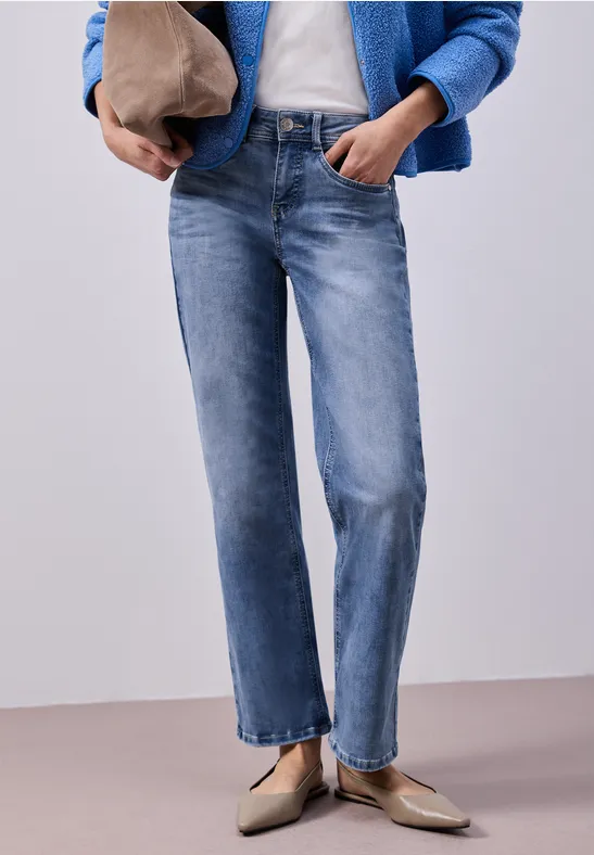 Jeans Straight Legs Light Blue Wash
