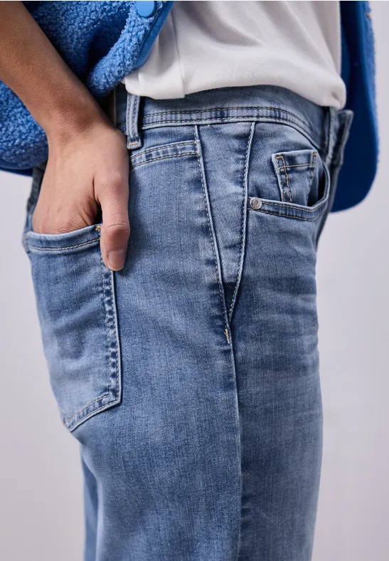 Jeans Straight Legs Light Blue Wash