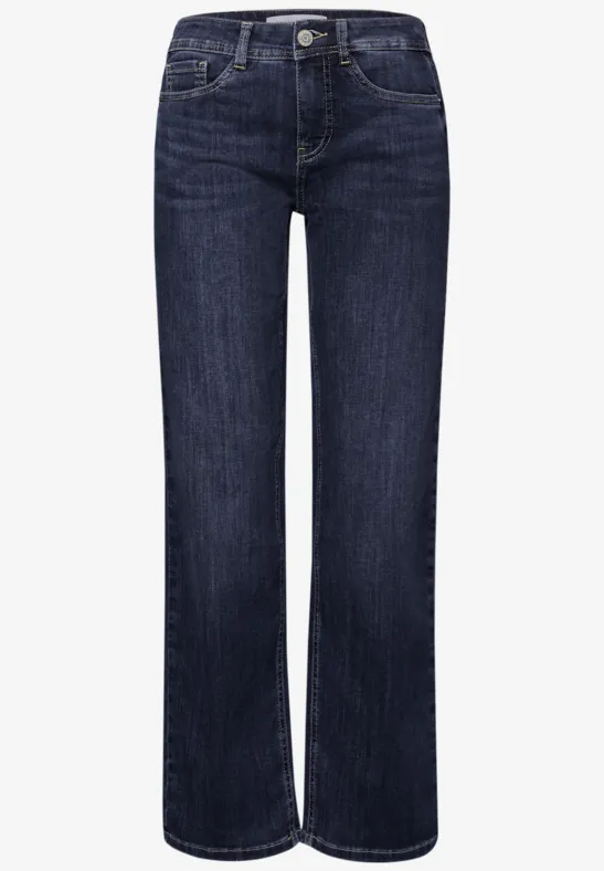 Straight Leg Jeans mid blue washed