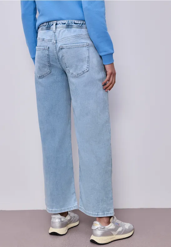 Wide Legs Jeans Bleached Washed
