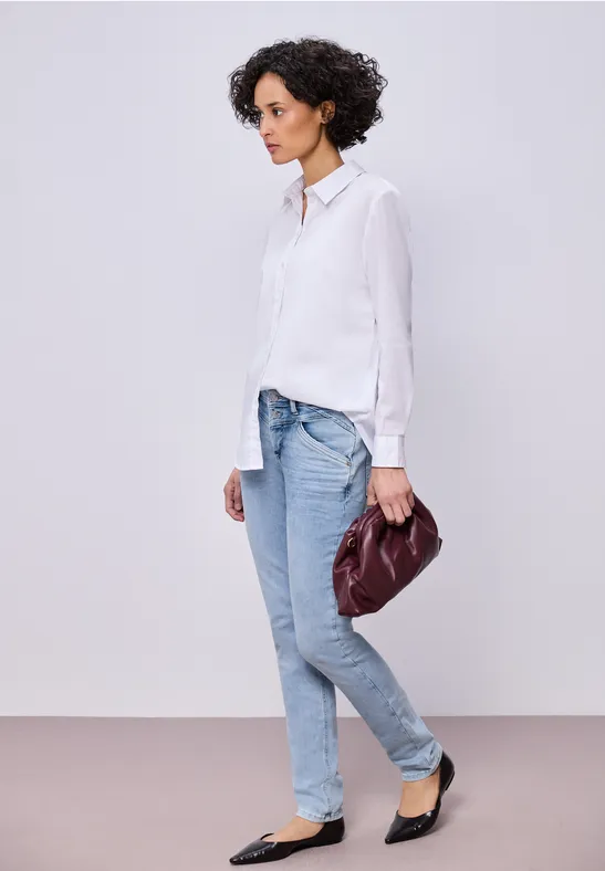 Slim Leg Jeans Bleached Washed