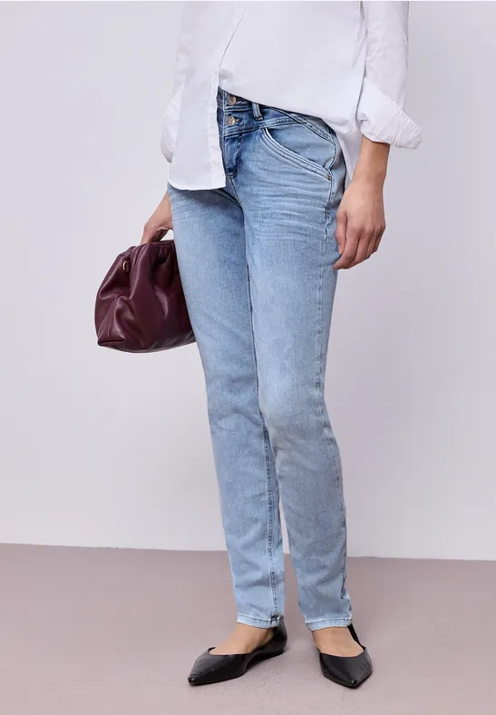 Slim Leg Jeans Bleached Washed