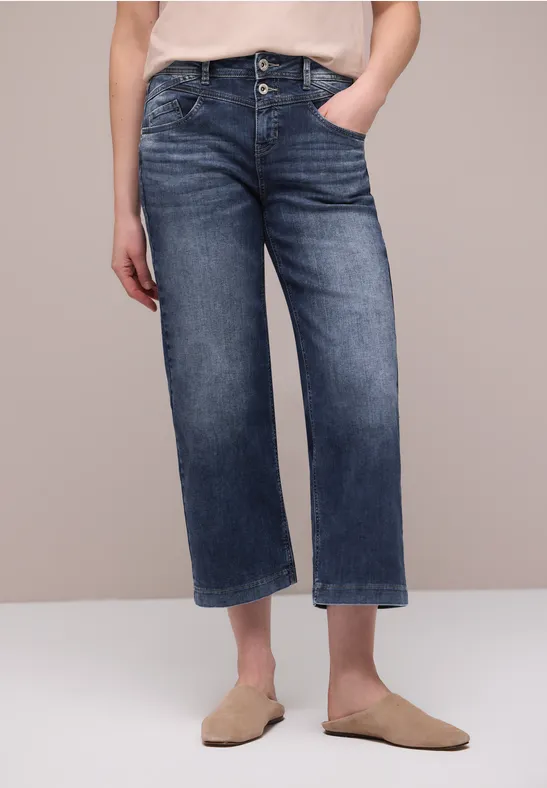 Wide Legs Jeans dark blue wash