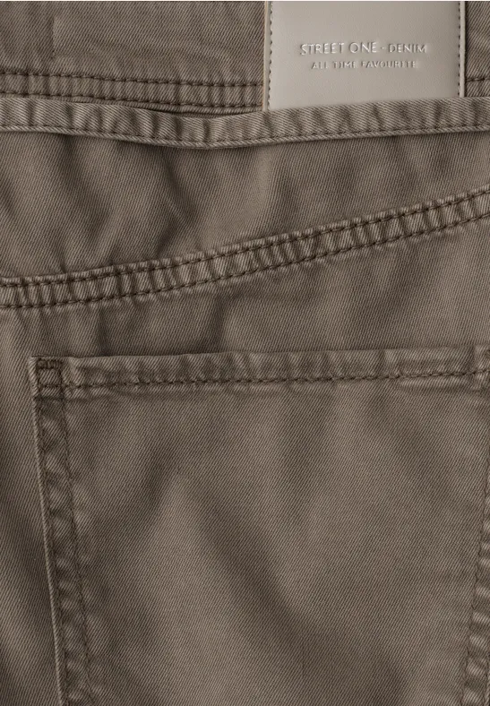 Wide Legs jeans met riemdetail brown wash