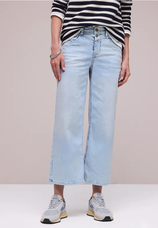 Wide Legs Jeans bleached random wash