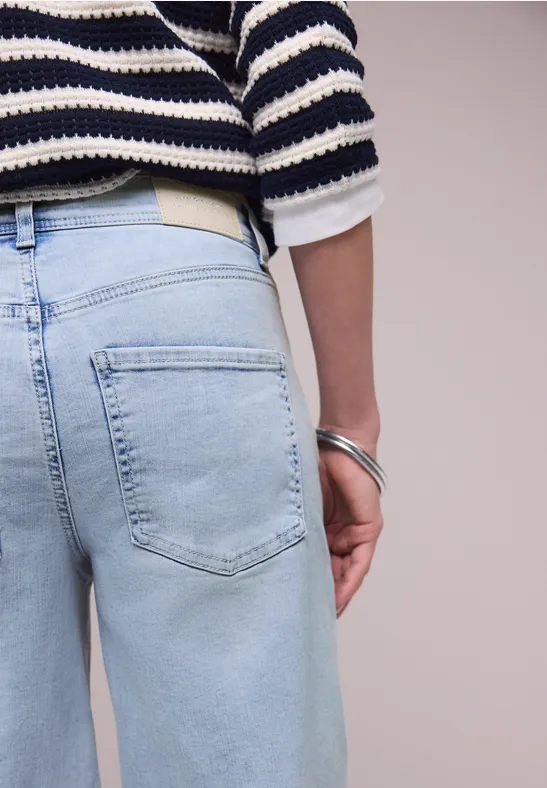 Wide Legs Jeans bleached random wash